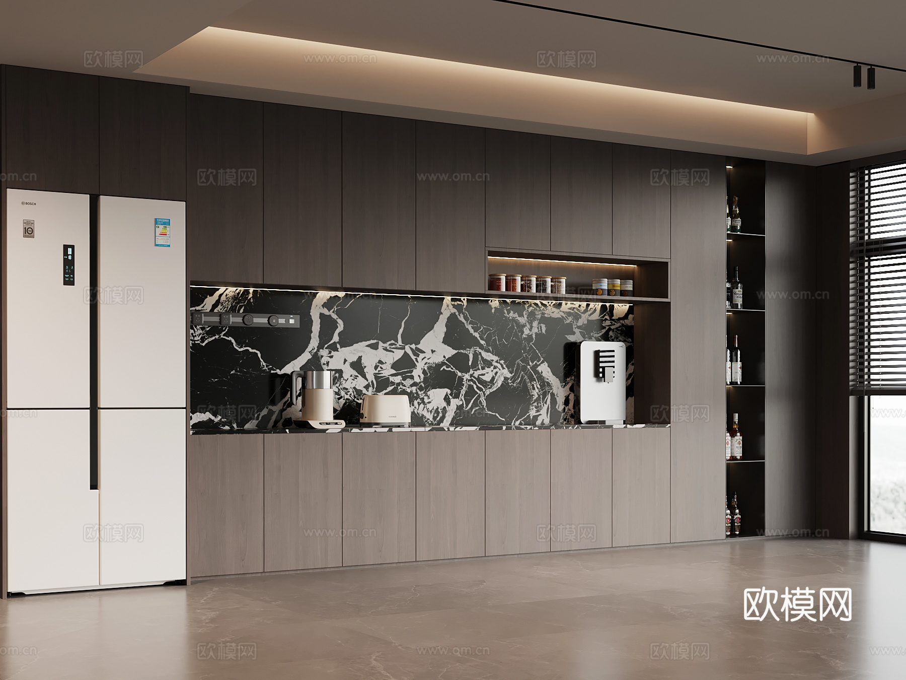 意式酒柜 餐边柜 橱柜su模型