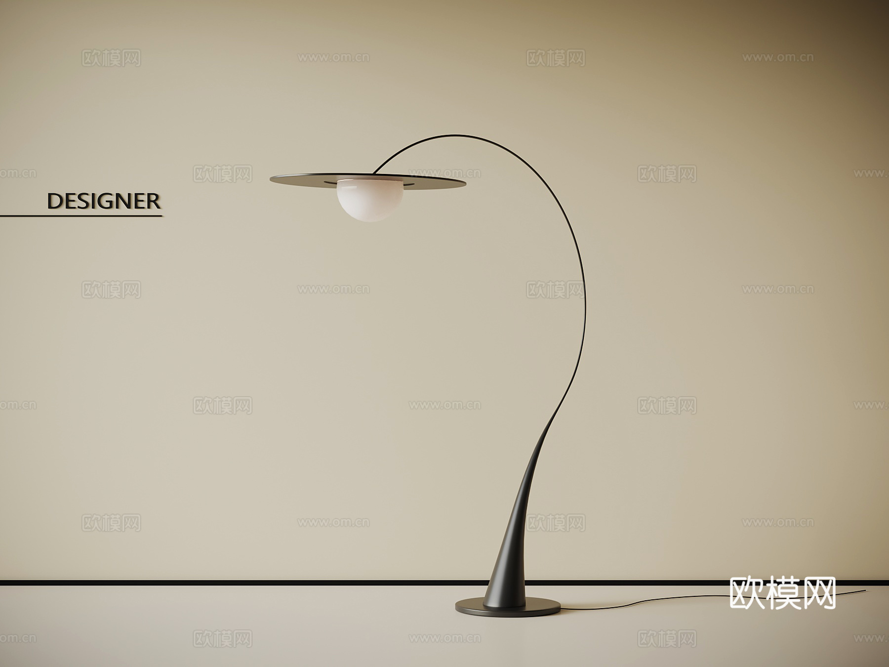 现代落地灯su模型