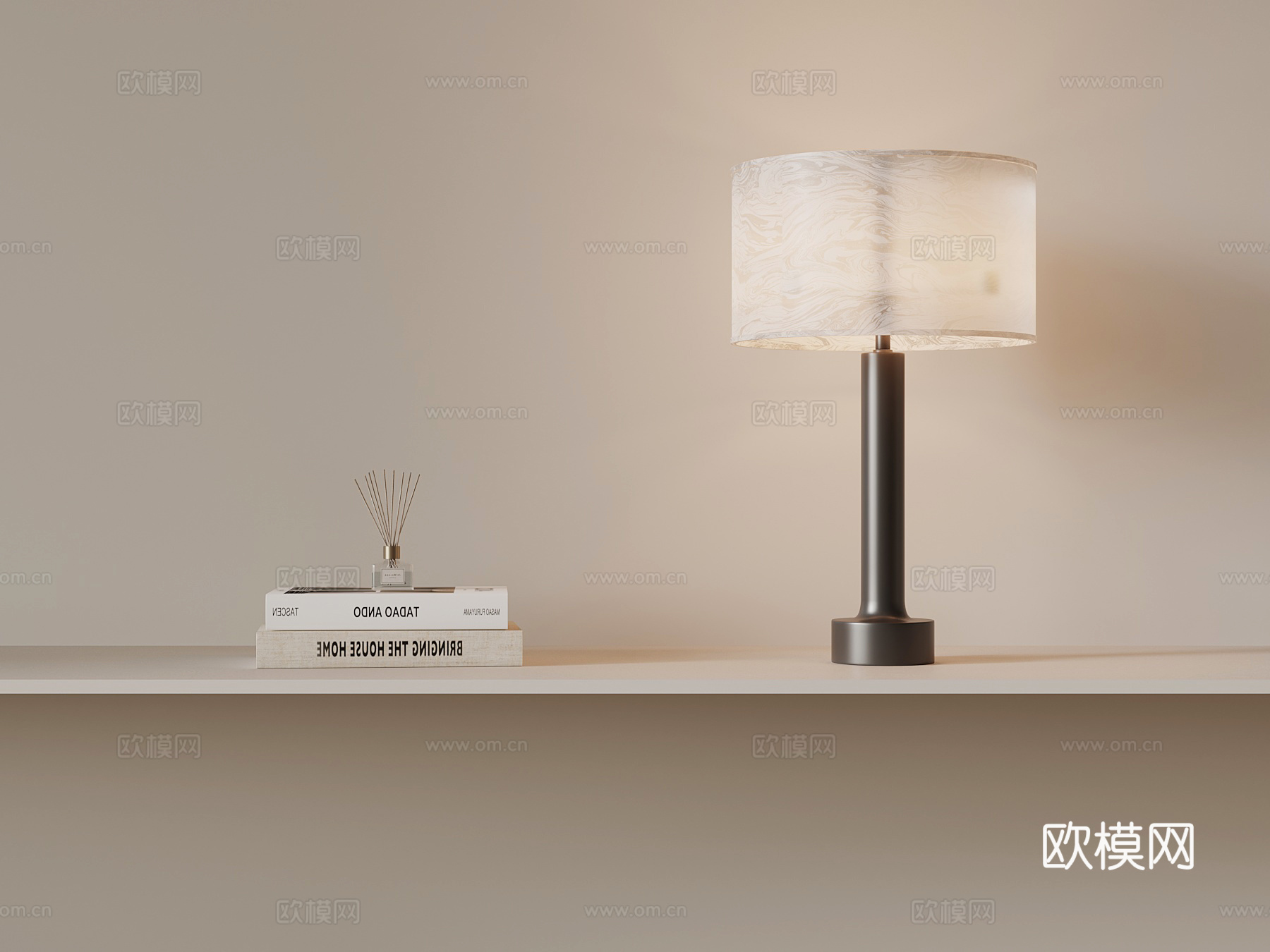 现代意式台灯su模型