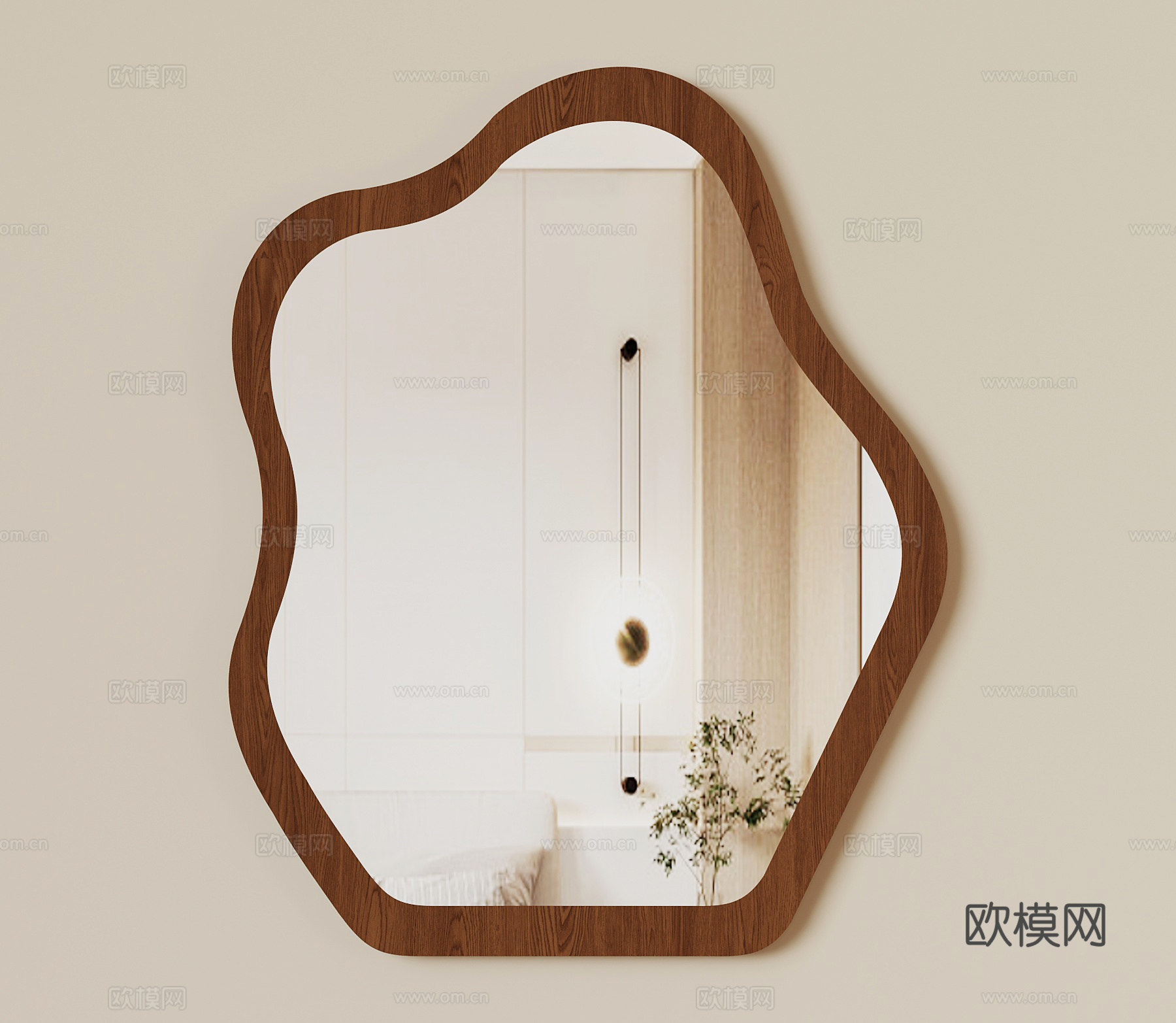 法式中古镜子 化妆镜su模型