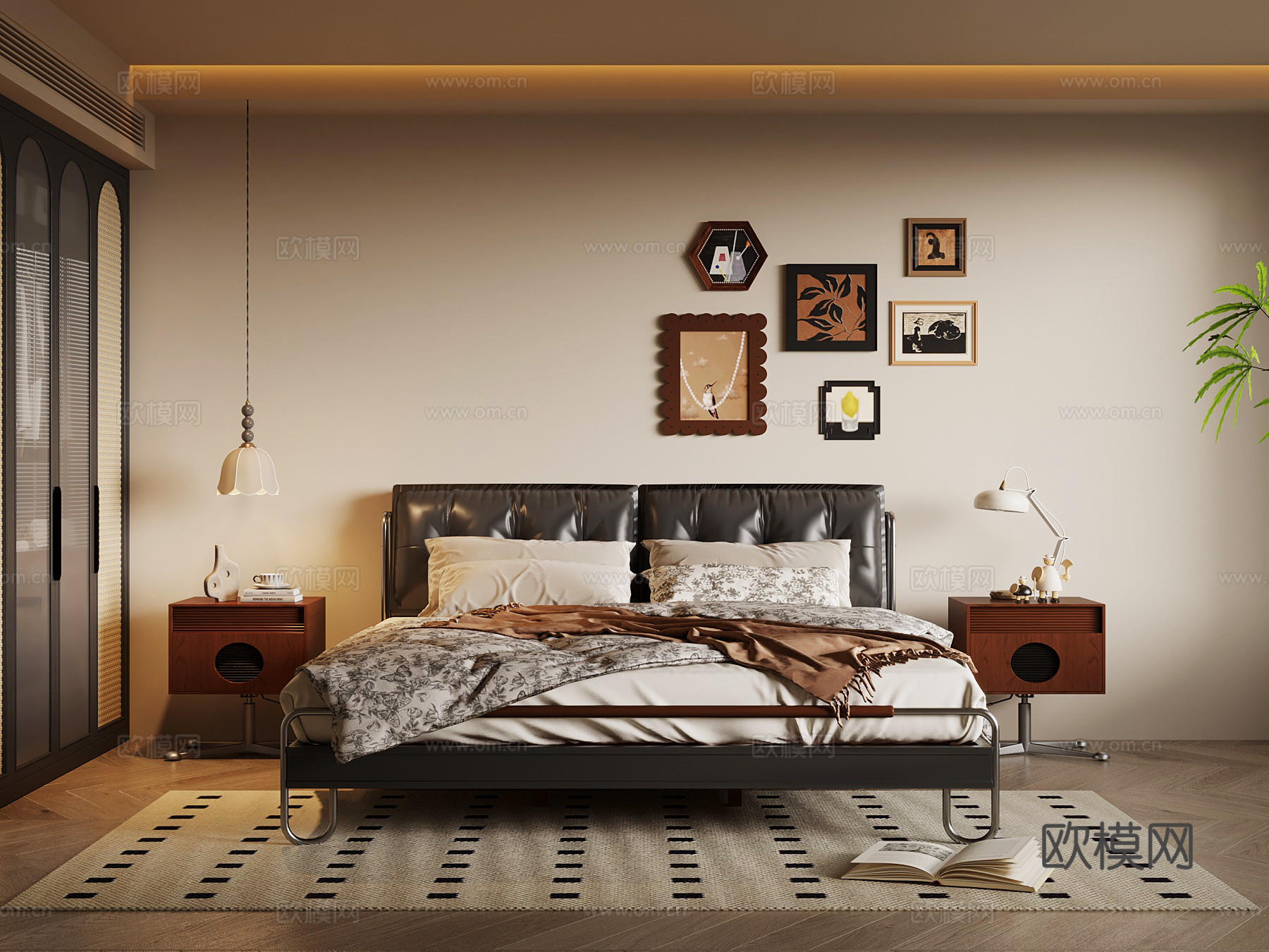 法式卧室su模型