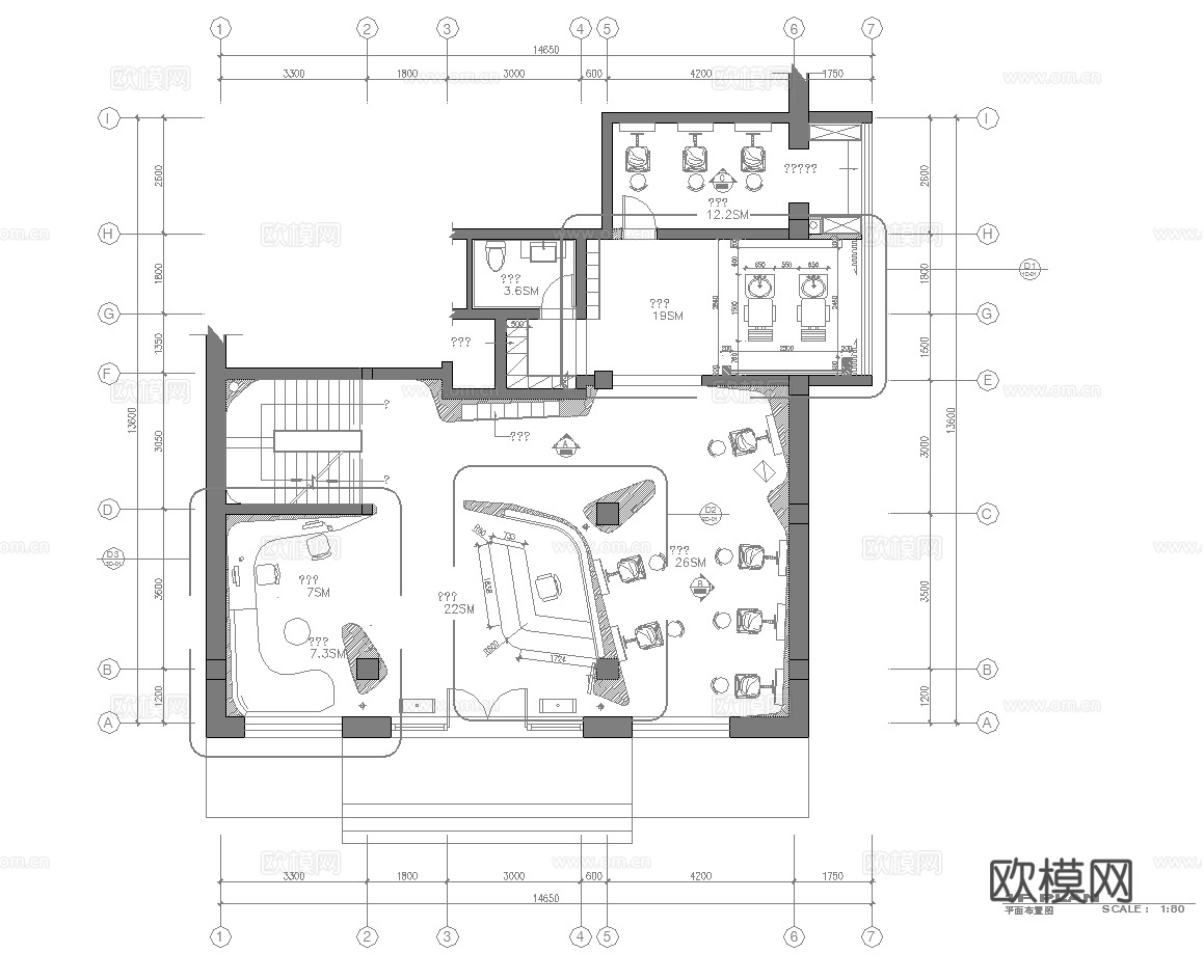 理发店 最新完整版施工图合集cad施工图