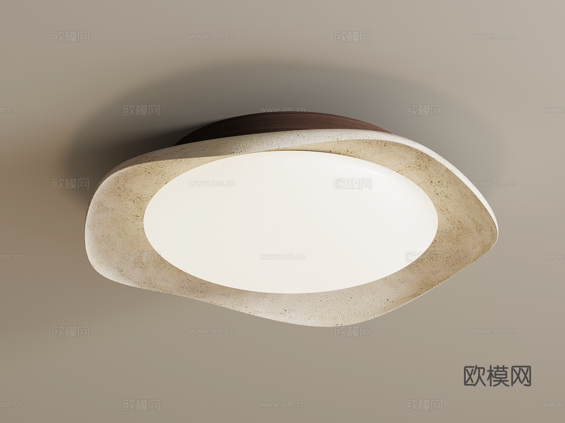 侘寂中古吸顶灯su模型