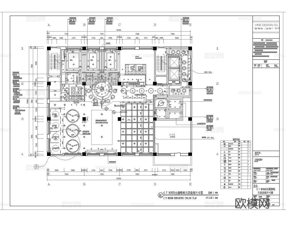 最新完整版高档会所施工图合集cad施工图