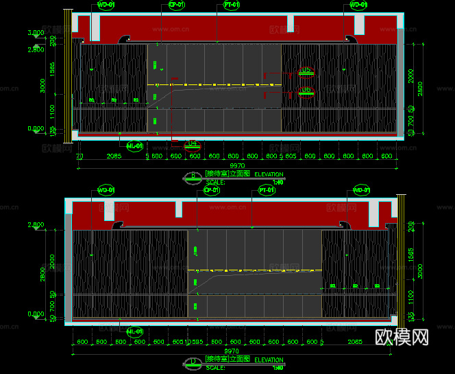 30套会议室报告厅接待室CAD施工图cad施工图cad施工图
