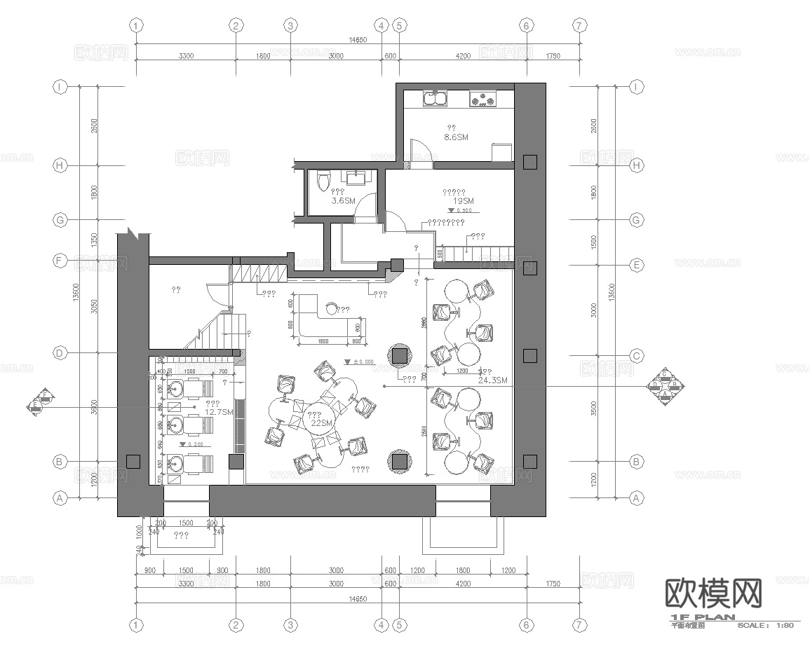 理发店 最新完整版施工图合集cad施工图