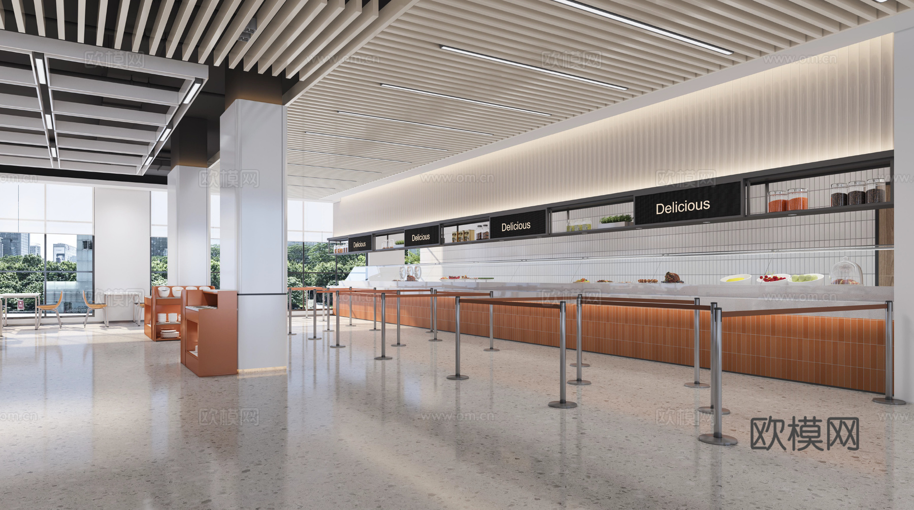 企业员工食堂餐厅施工图cad施工图