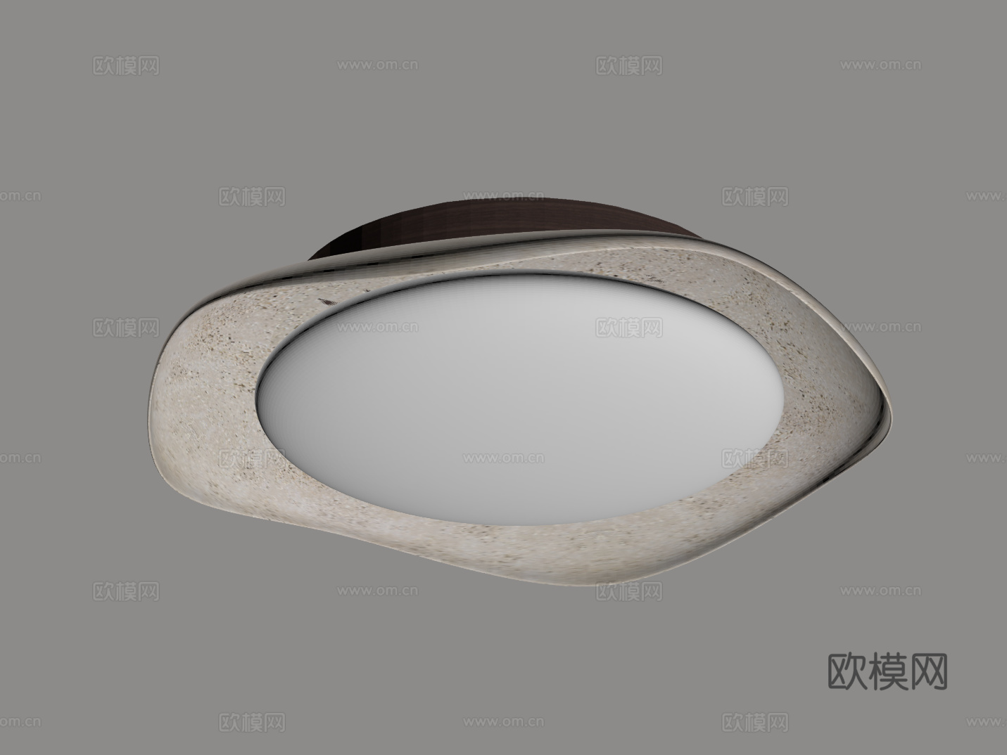 侘寂中古吸顶灯su模型