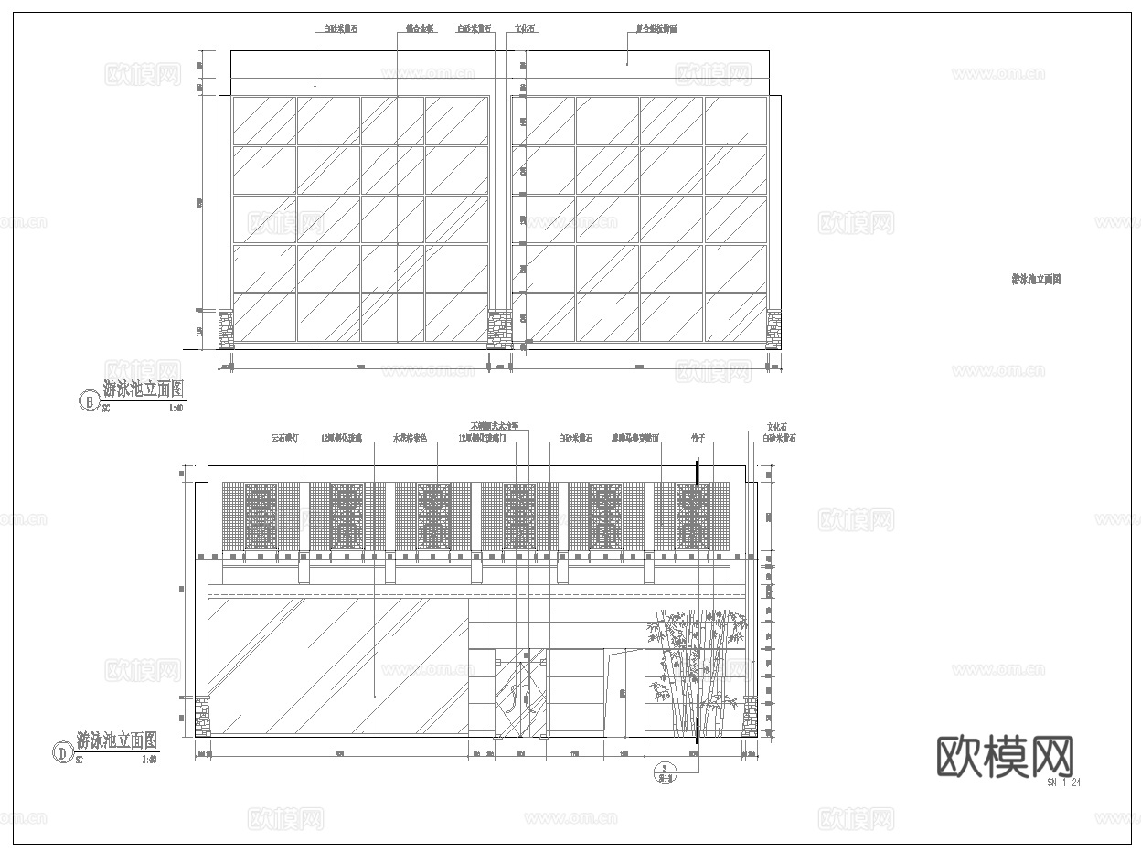 足浴spa桑拿 最新完整版施工图合集cad施工图