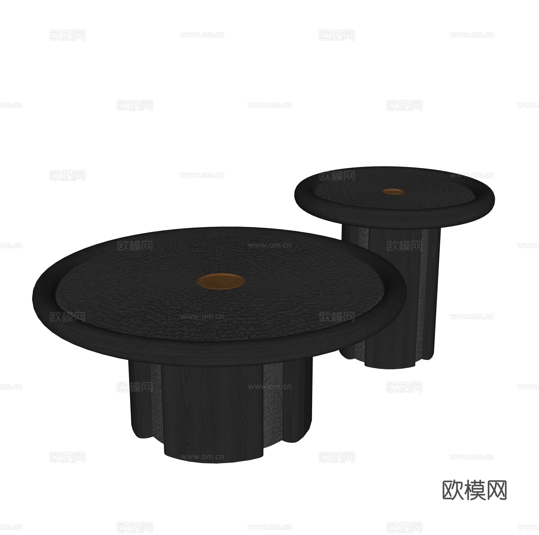 中古风组合茶几su模型