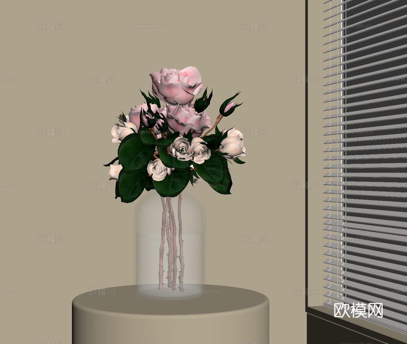 现代花瓶花艺 摆件su模型