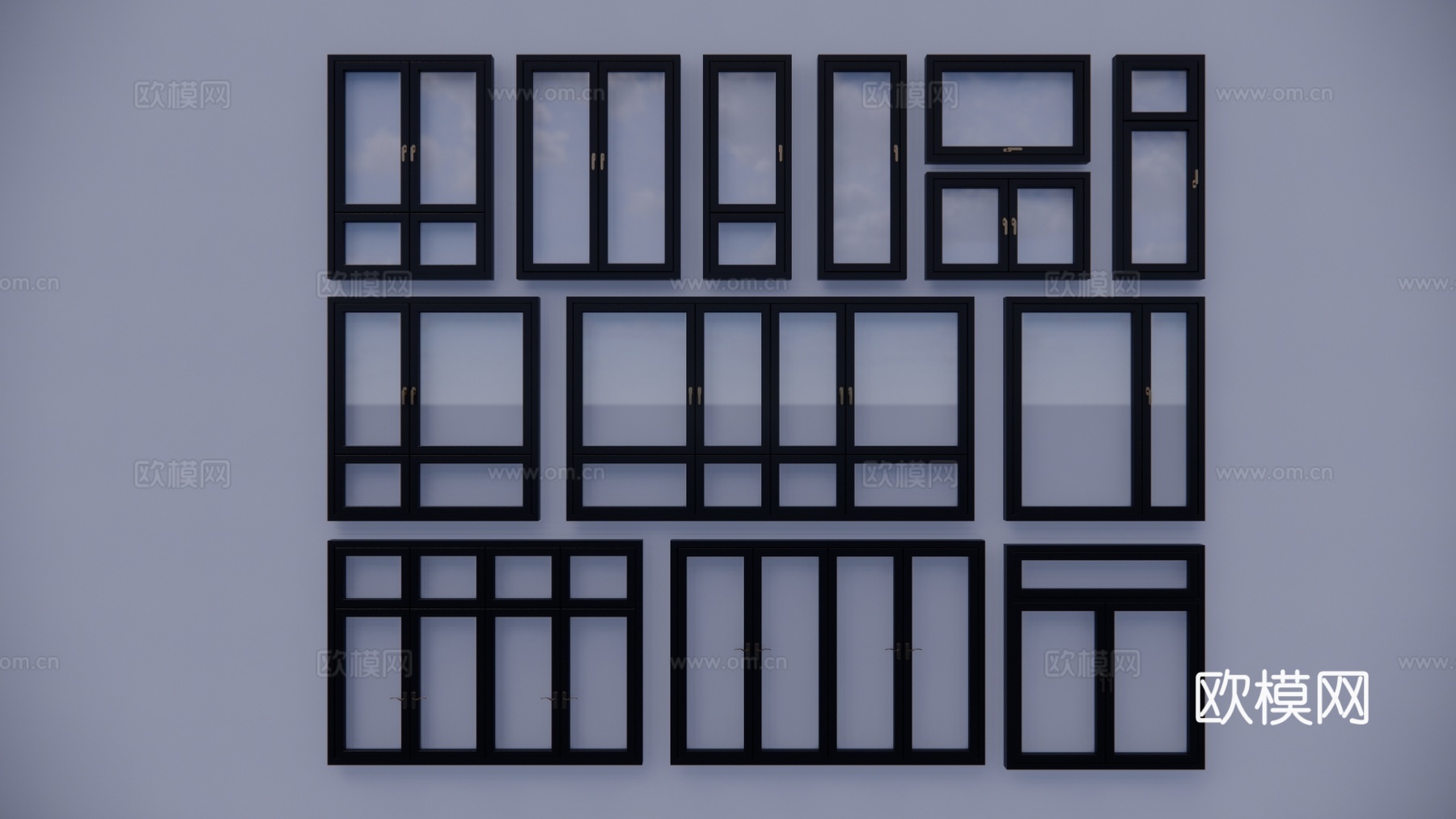 客厅 家装 门 卫生间 构件 推拉门 五金 卧室 窗su模型