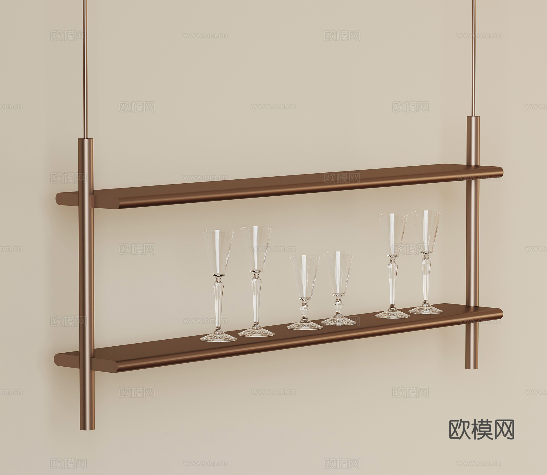 现代酒架 置物架su模型