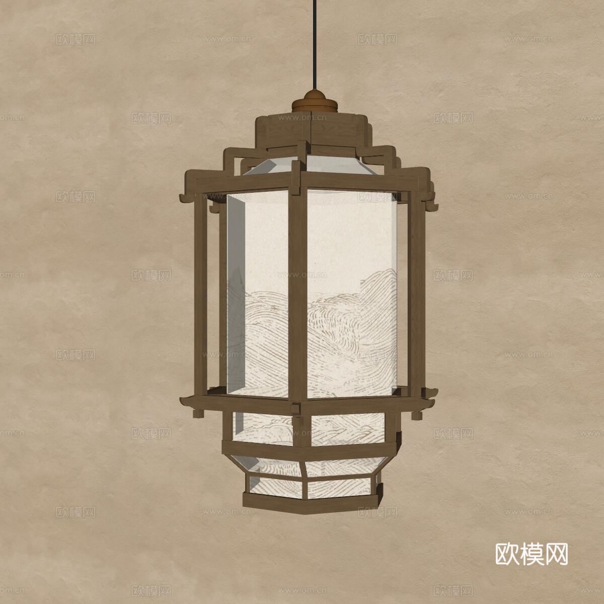 宋式吊灯 吊灯 装饰吊灯  小吊灯  艺术吊灯su模型