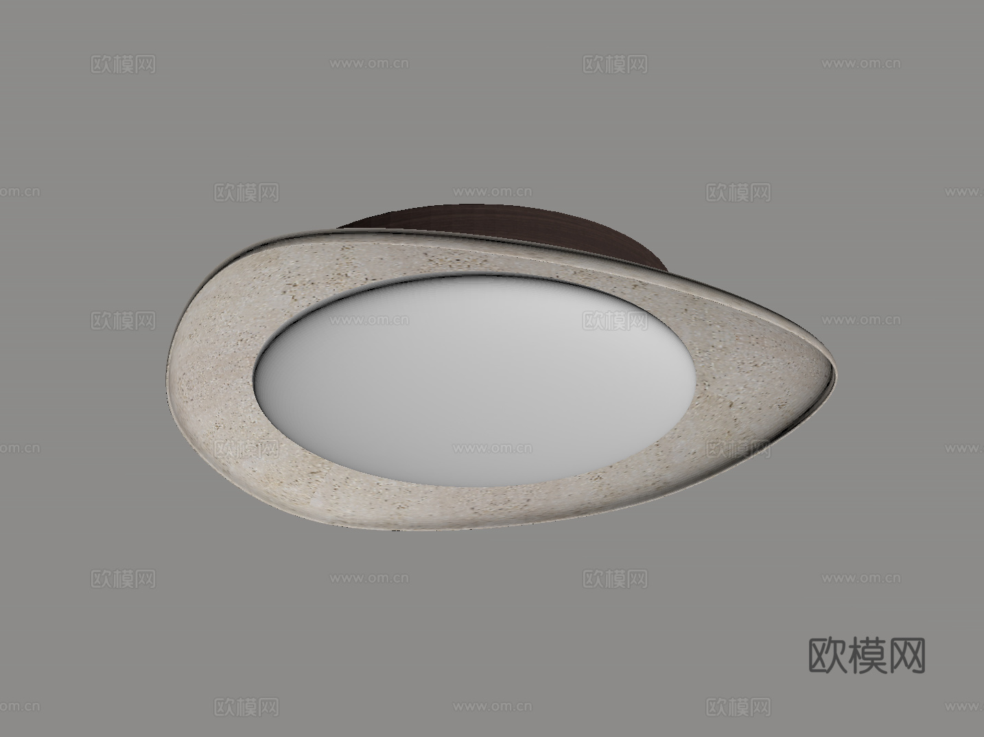 侘寂中古吸顶灯su模型