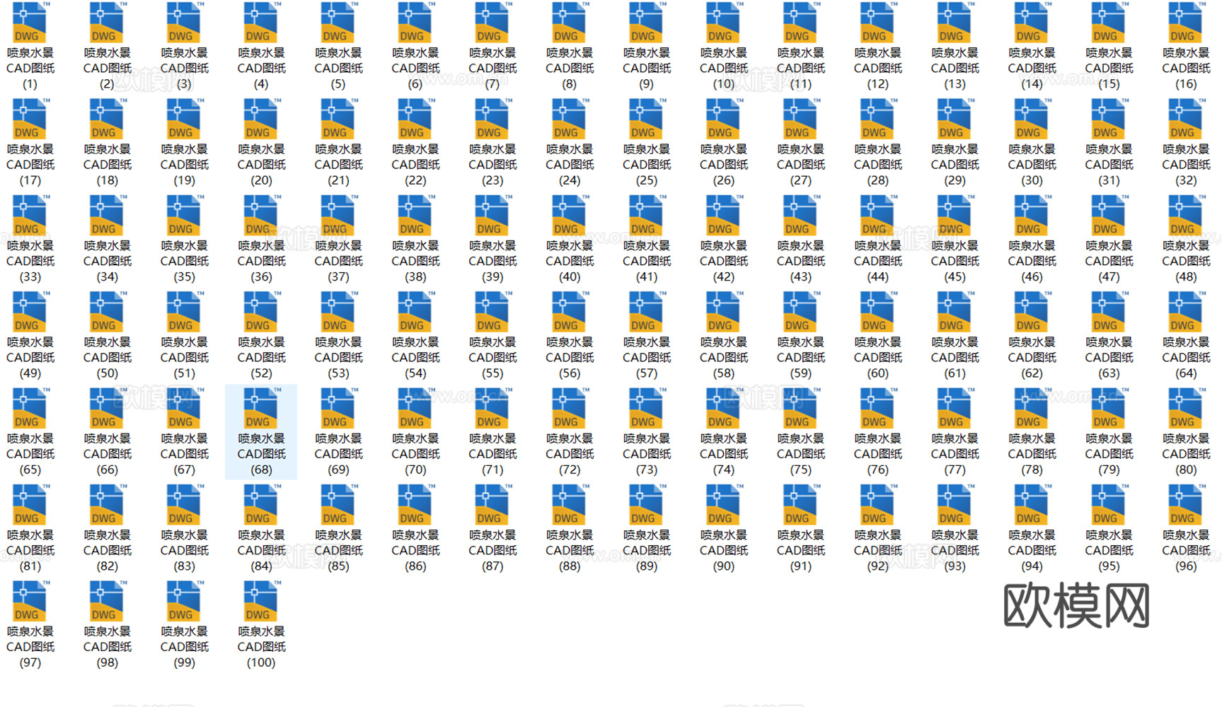100套喷泉水景CAD图纸cad施工图