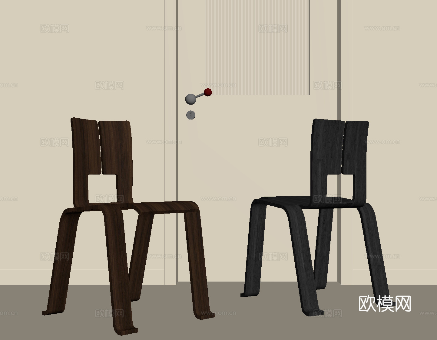 法式复古餐椅 椅子 单椅 中古风餐椅 木椅su模型