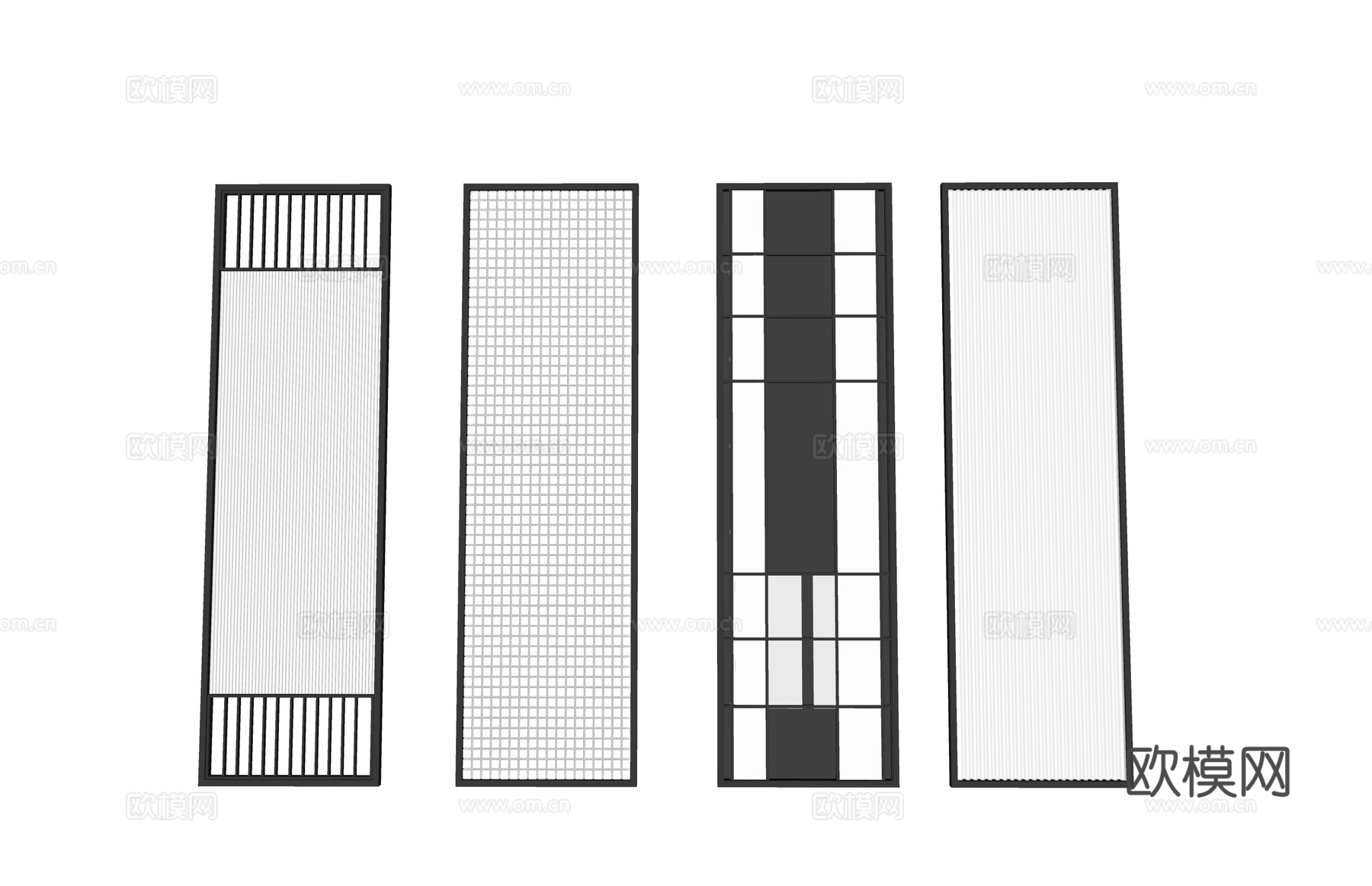 客厅 家装 门 卫生间 构件 推拉门 五金 卧室 窗su模型