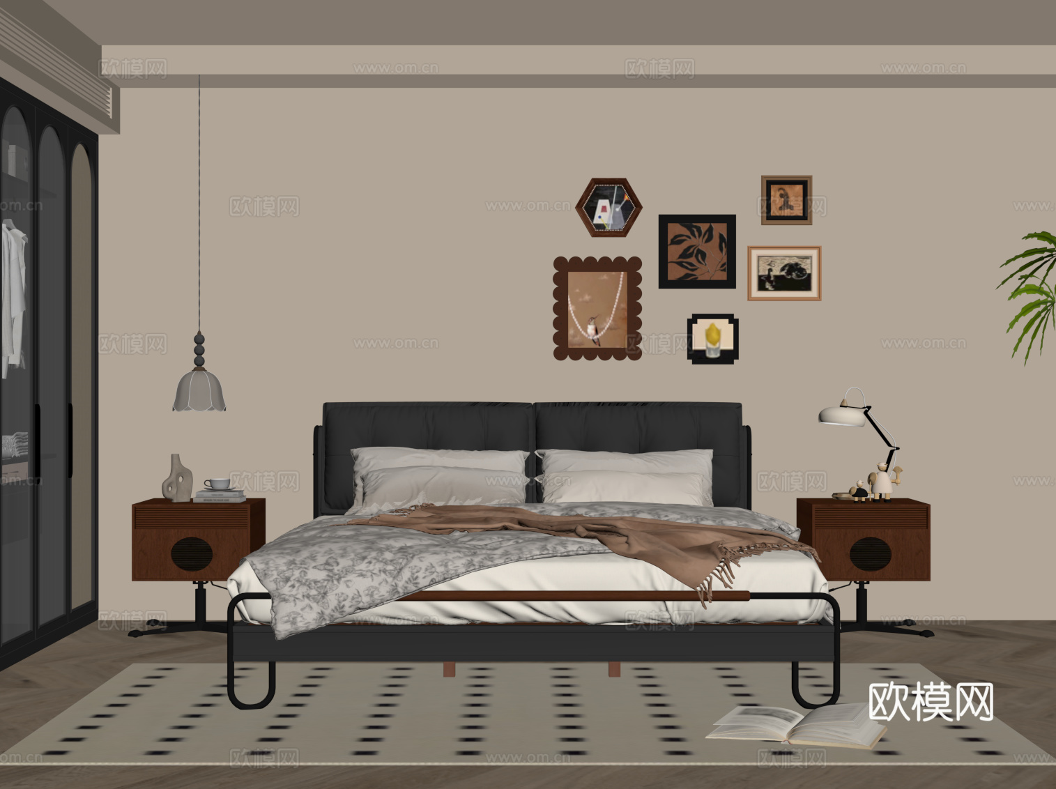 法式卧室su模型