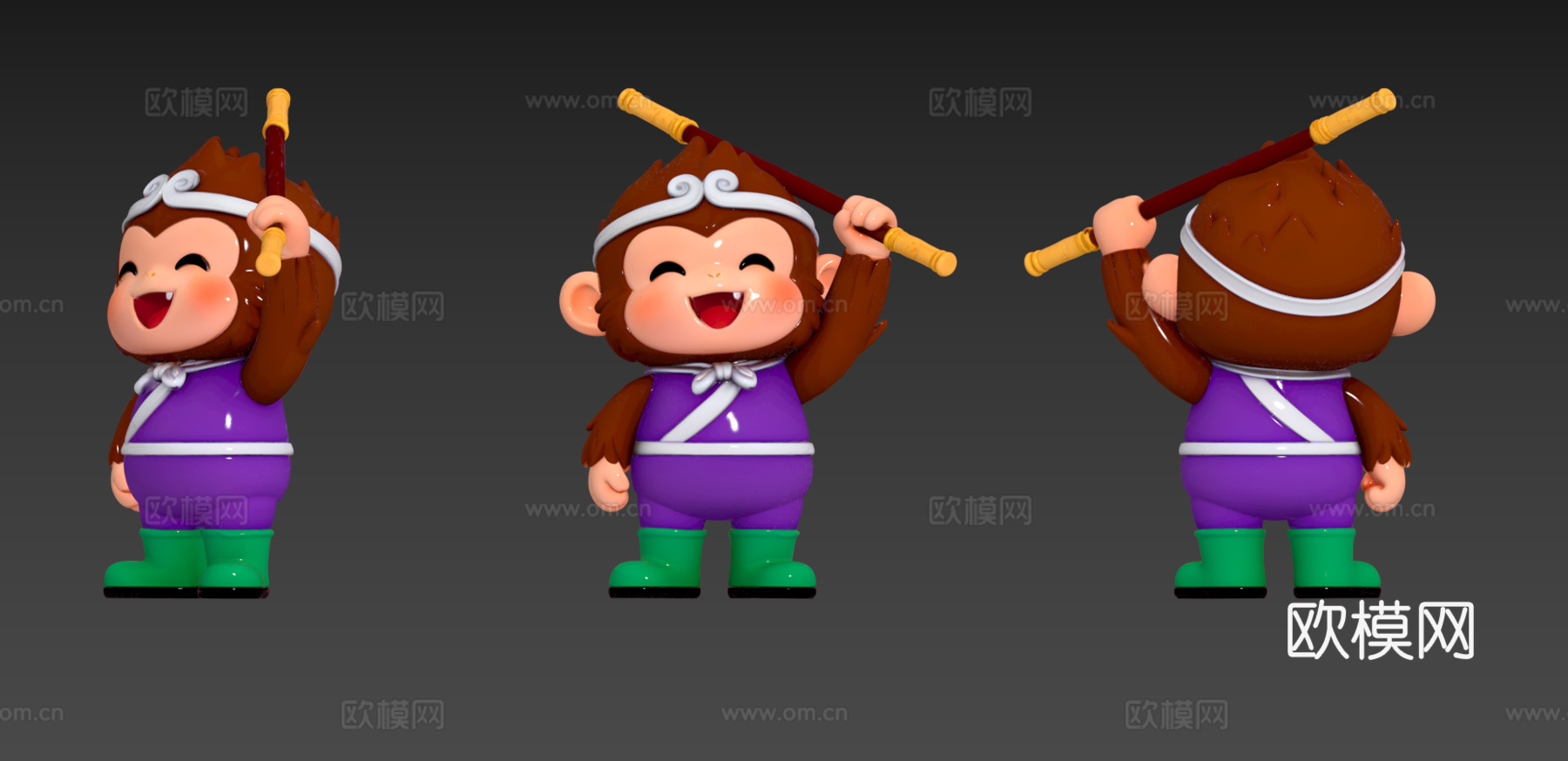 潮玩手办3d模型下载（渲染图1）