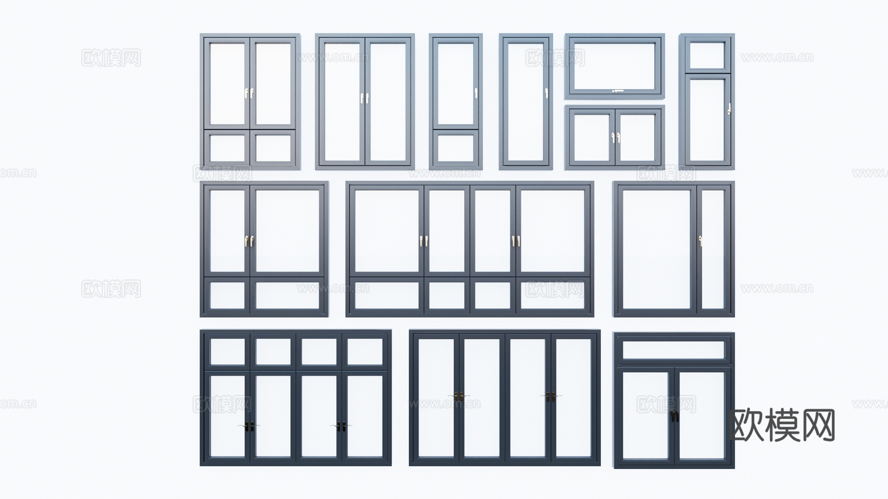 客厅 家装 门 卫生间 构件 推拉门 五金 卧室 窗su模型