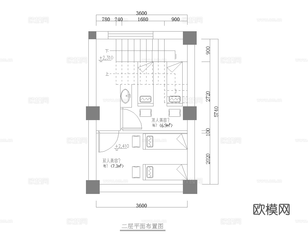 美容院 最新完整版施工图合集cad施工图