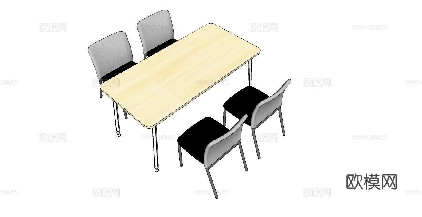 洽谈桌 办公椅 办公家具su模型