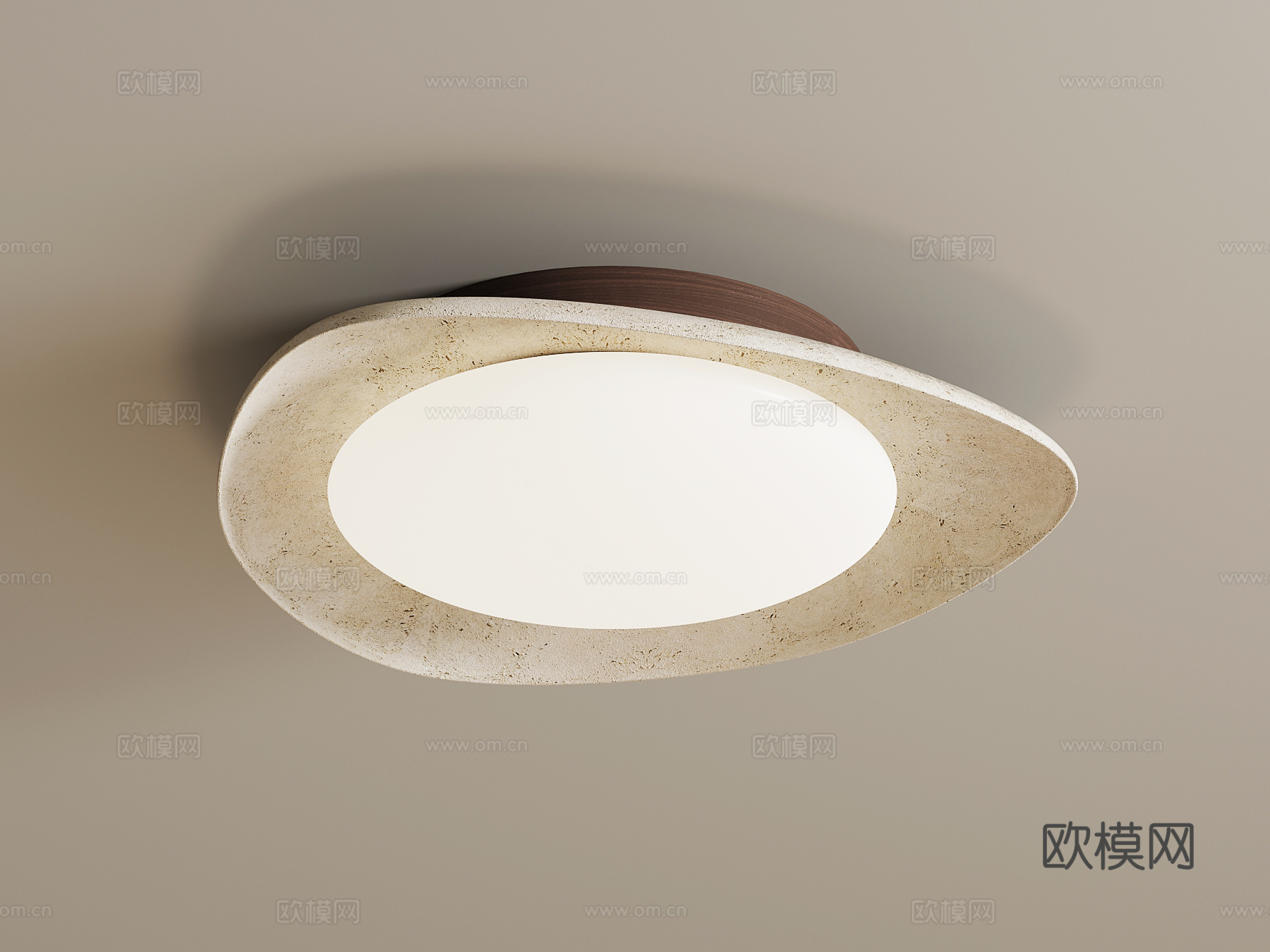 侘寂中古吸顶灯su模型