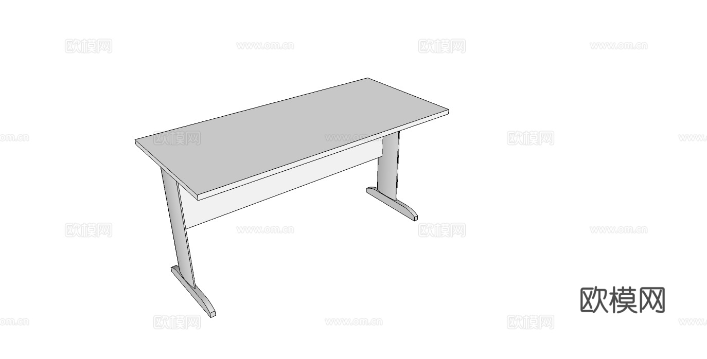培训桌 培训椅 办公家具su模型下载（渲染图2）