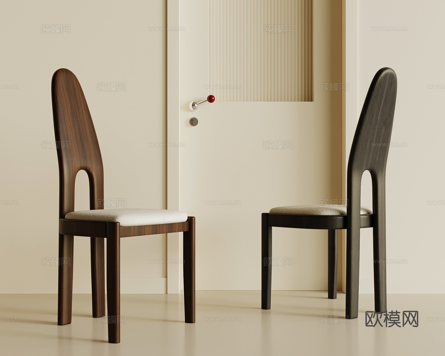 法式复古餐椅 椅子 单椅 中古风餐椅su模型