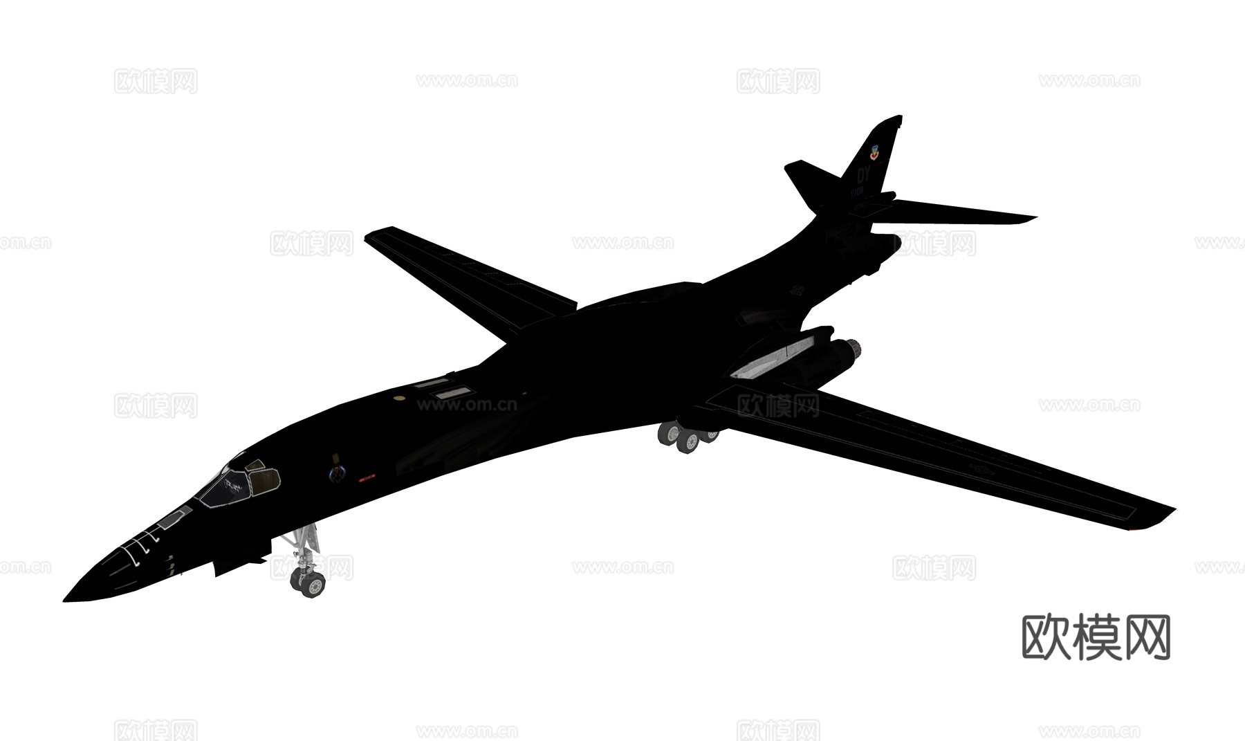 现代科技感战斗机 黑鸟战斗机 超音速飞机su模型