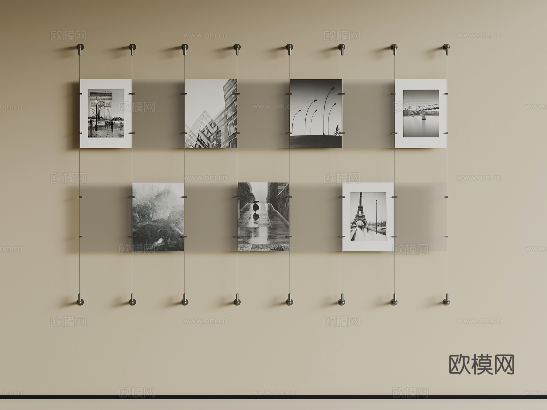 现代装饰画su模型