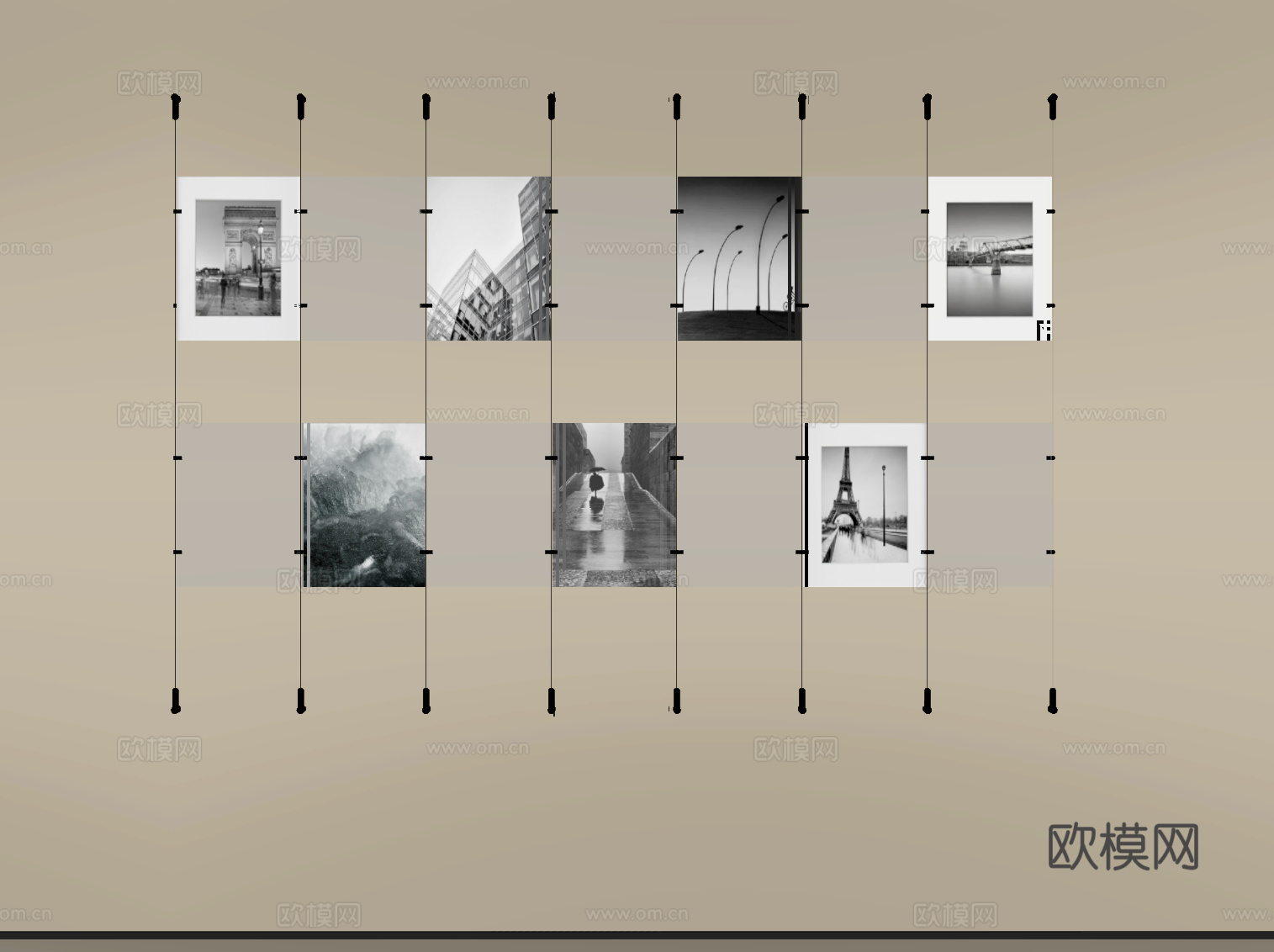 现代装饰画su模型