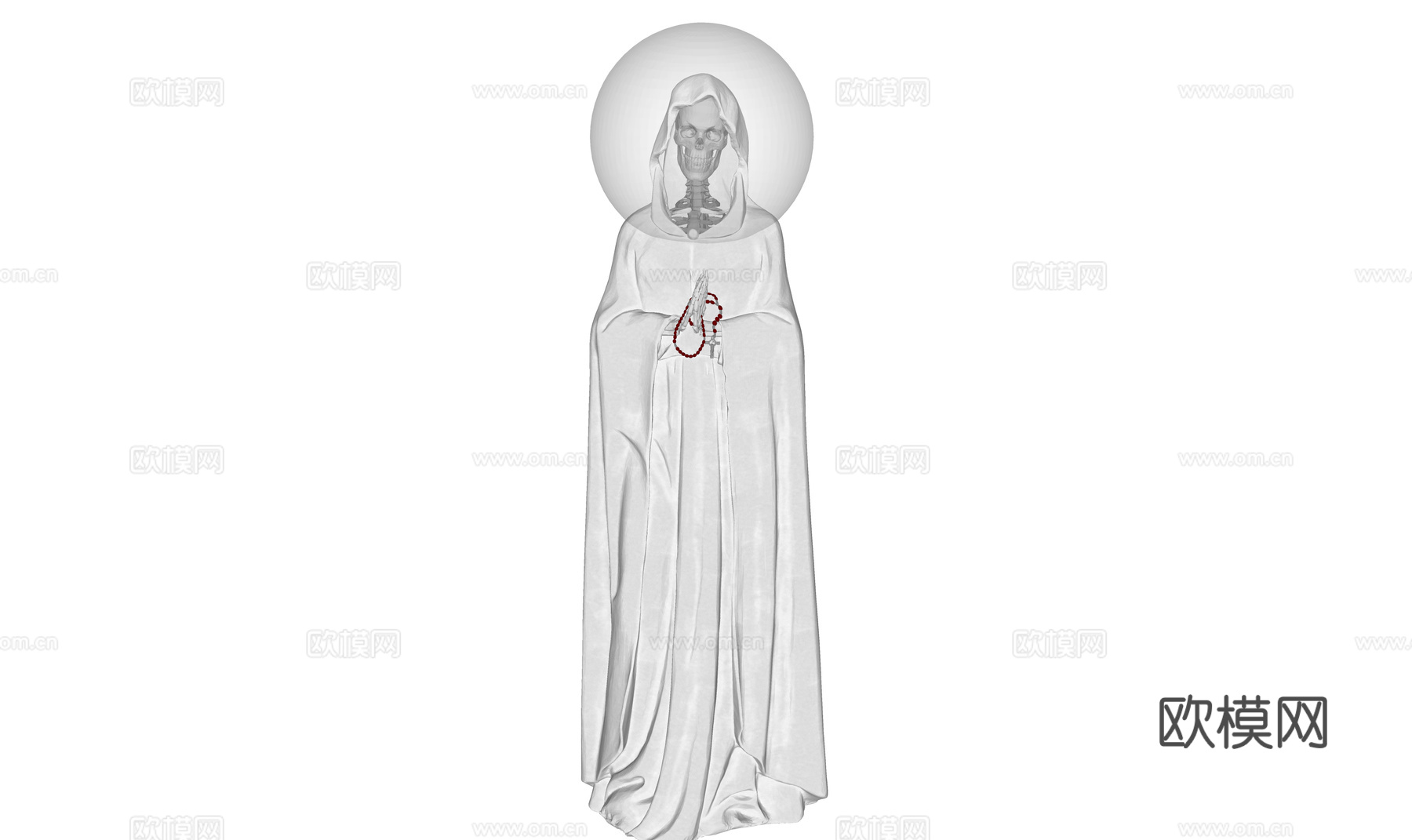 复古人物雕塑 宗教雕塑 骷髅雕塑 景观雕塑su模型