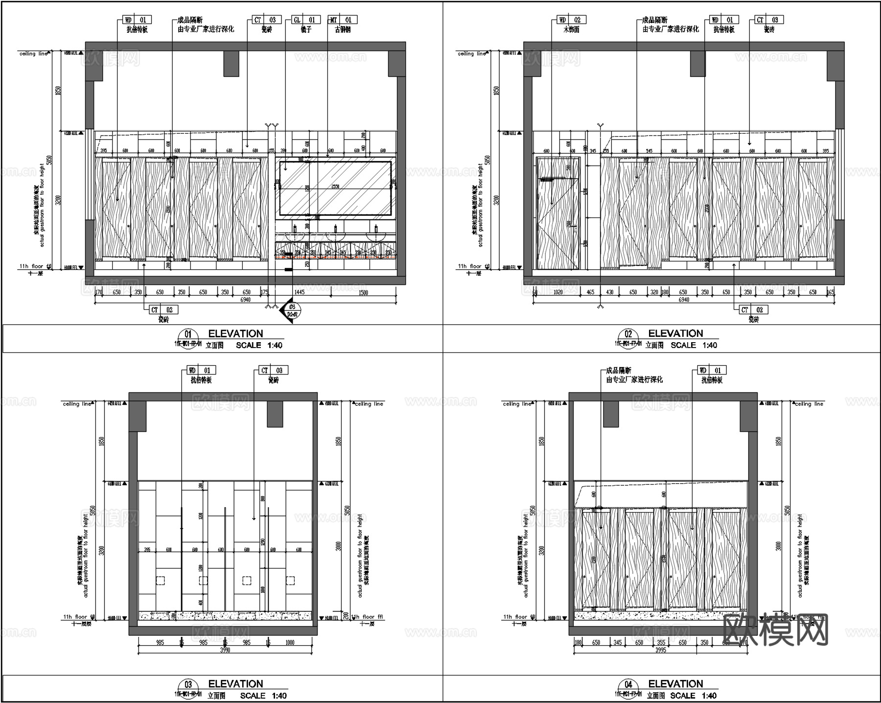 工装公共卫生间施工图，办公室卫生间，办公楼卫生间，商场卫生间cad施工图