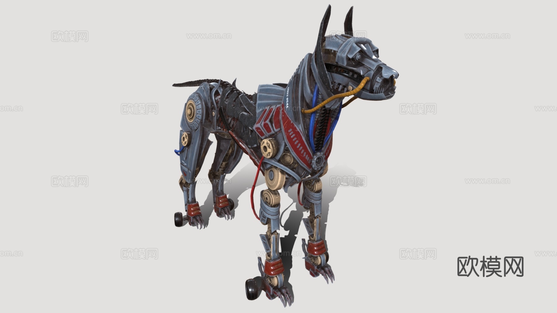 科技感智能机器 机器狗 机器人su模型