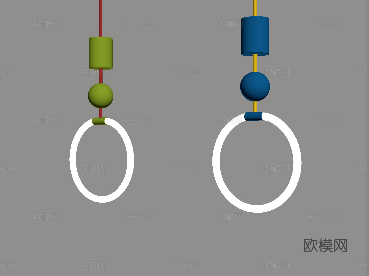 现代吊灯 多巴胺吊灯su模型