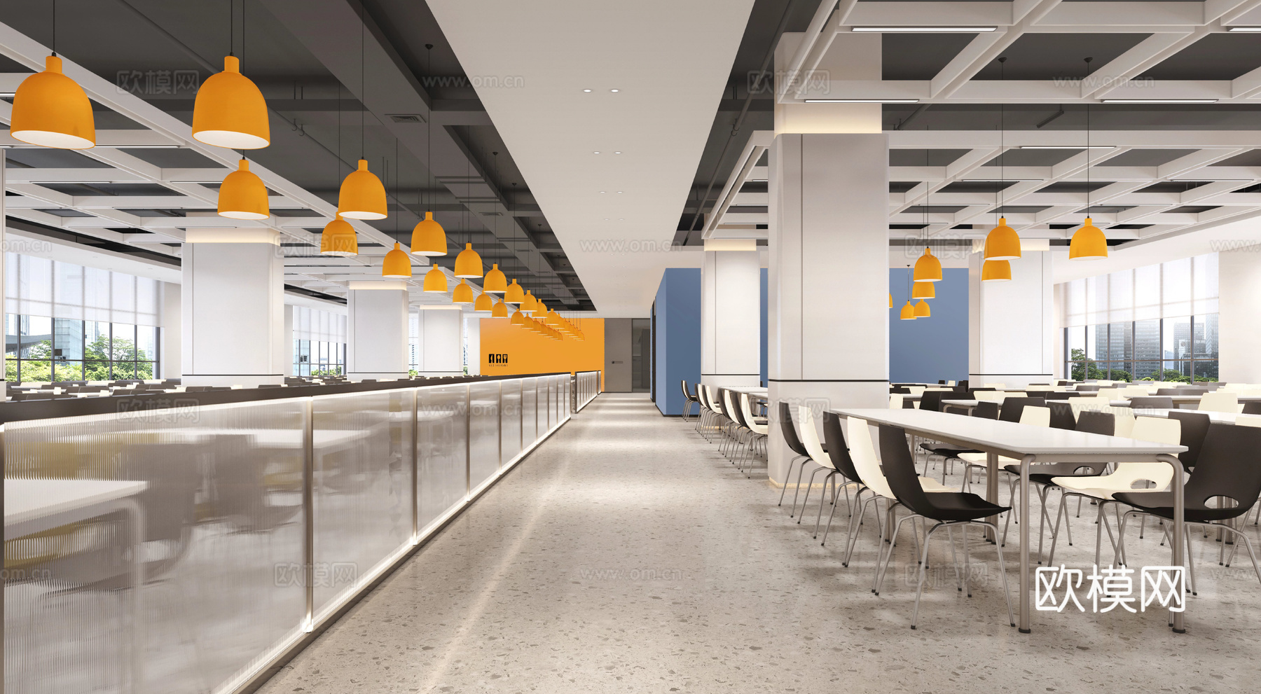 企业员工食堂餐厅施工图cad施工图