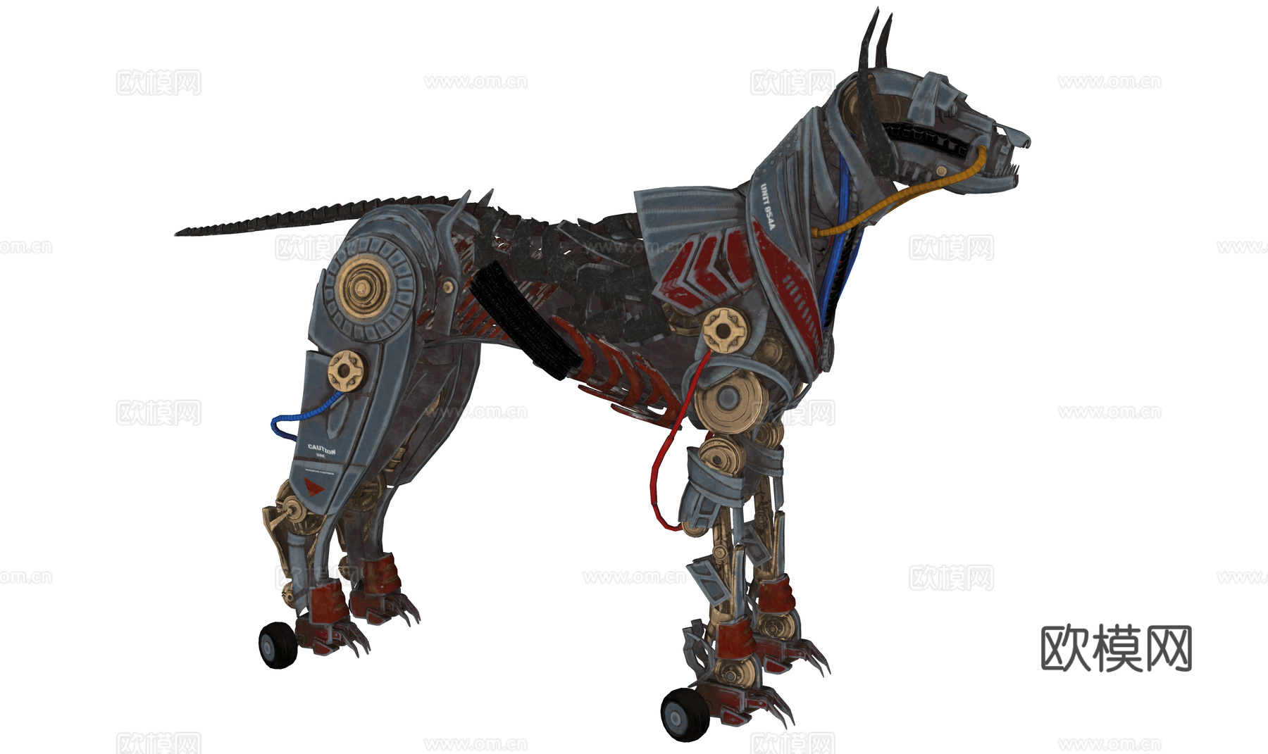 科技感智能机器 机器狗 机器人su模型