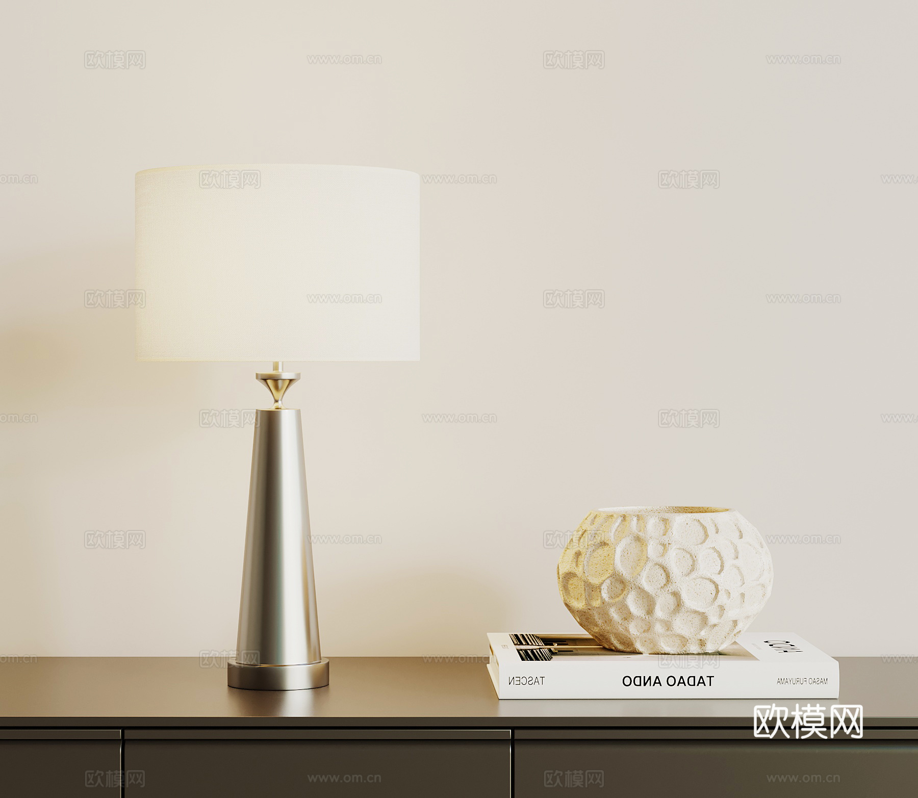 现代意式台灯su模型