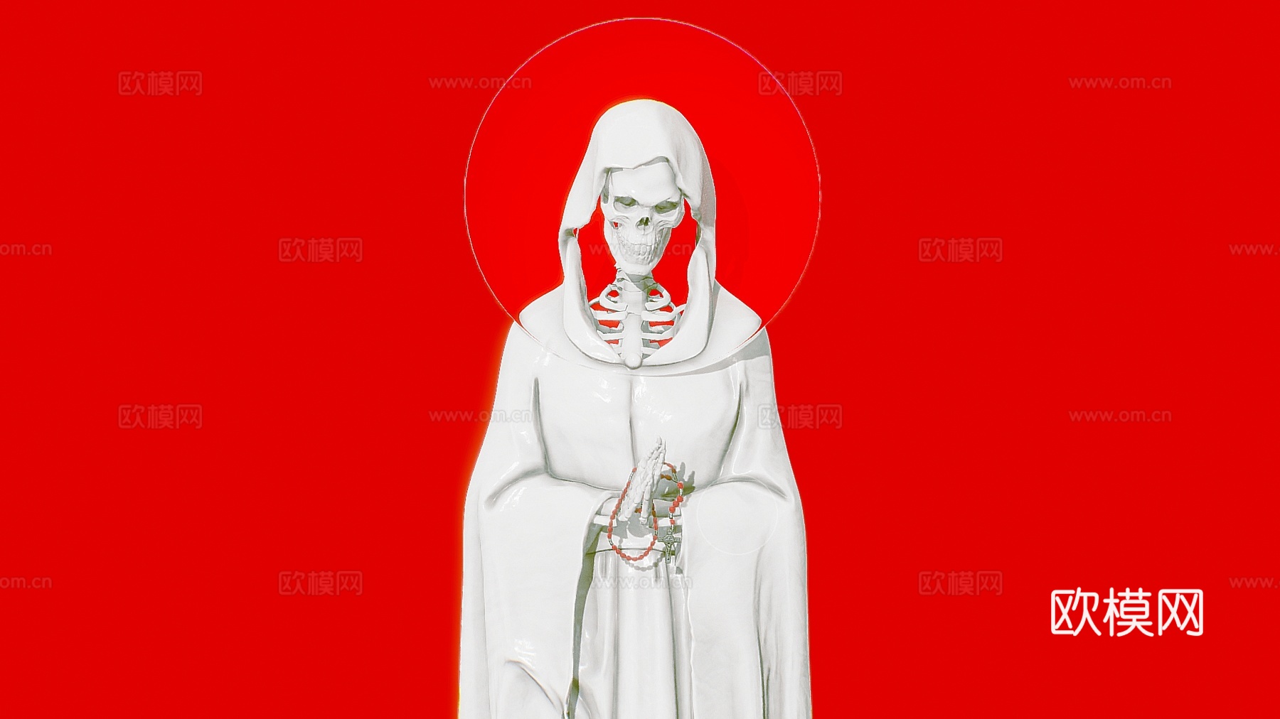 复古人物雕塑 宗教雕塑 骷髅雕塑 景观雕塑su模型