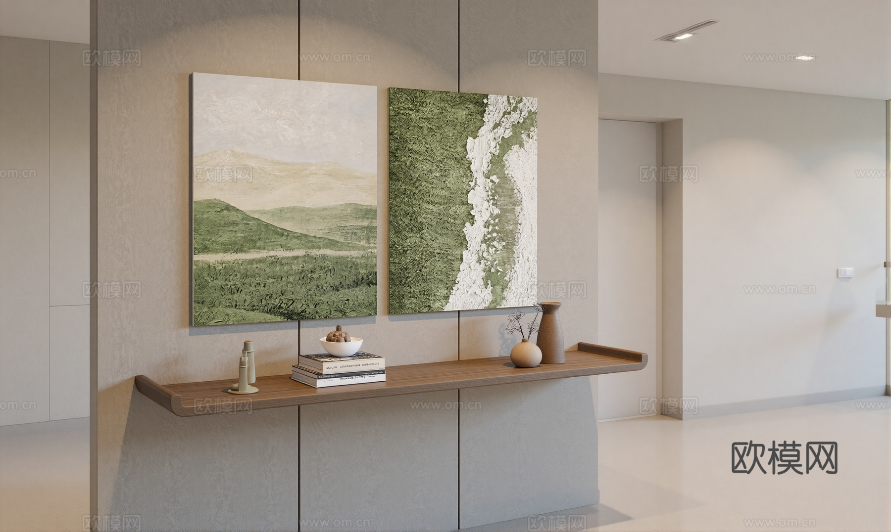 现代挂画端景集合su模型