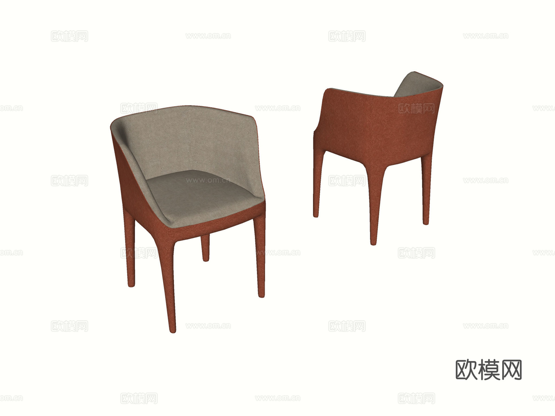 现代餐椅 椅子 意式家具su模型