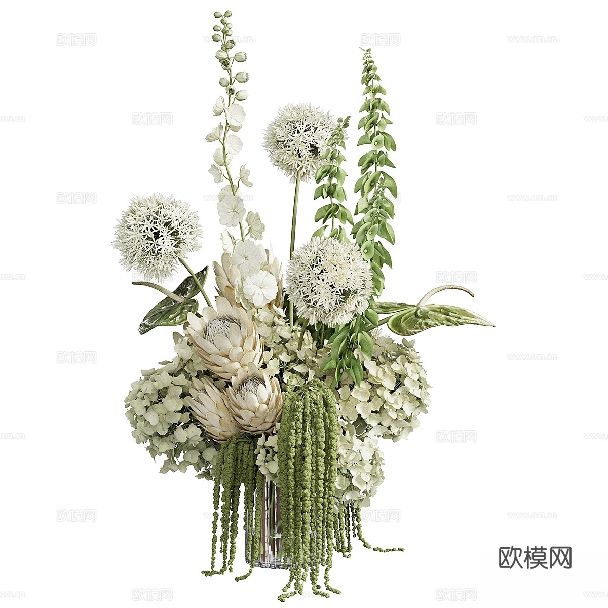 花瓶插花663d模型下载