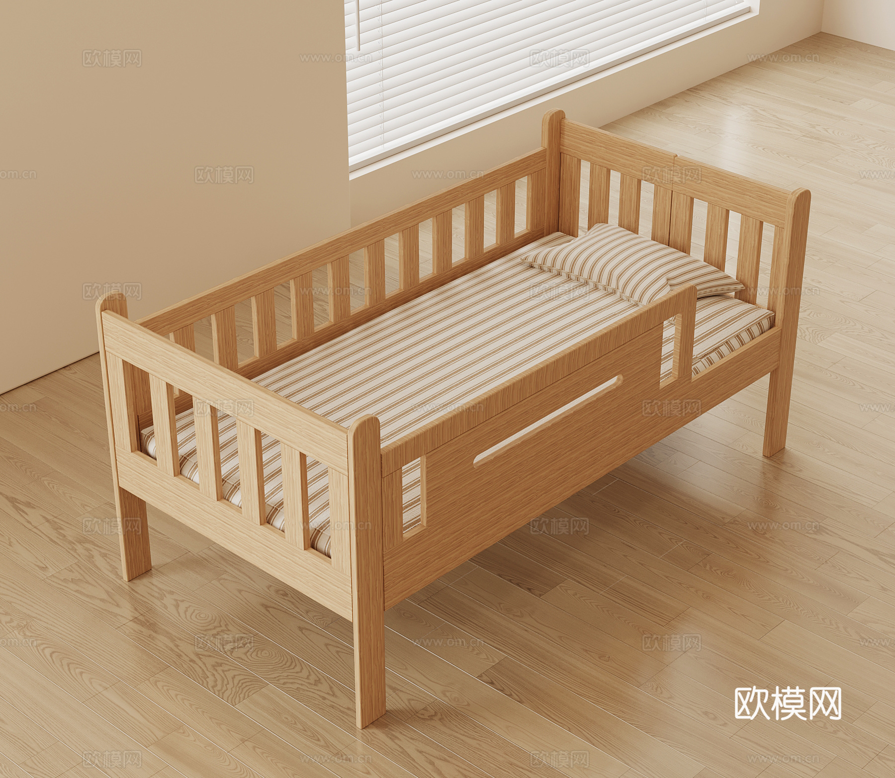 现代婴儿床3d模型下载