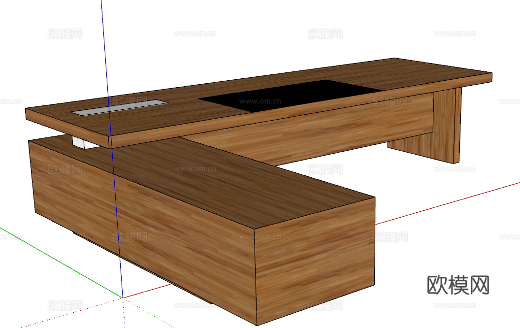 老板办公桌 班台桌 办公桌 办公家具免费su模型