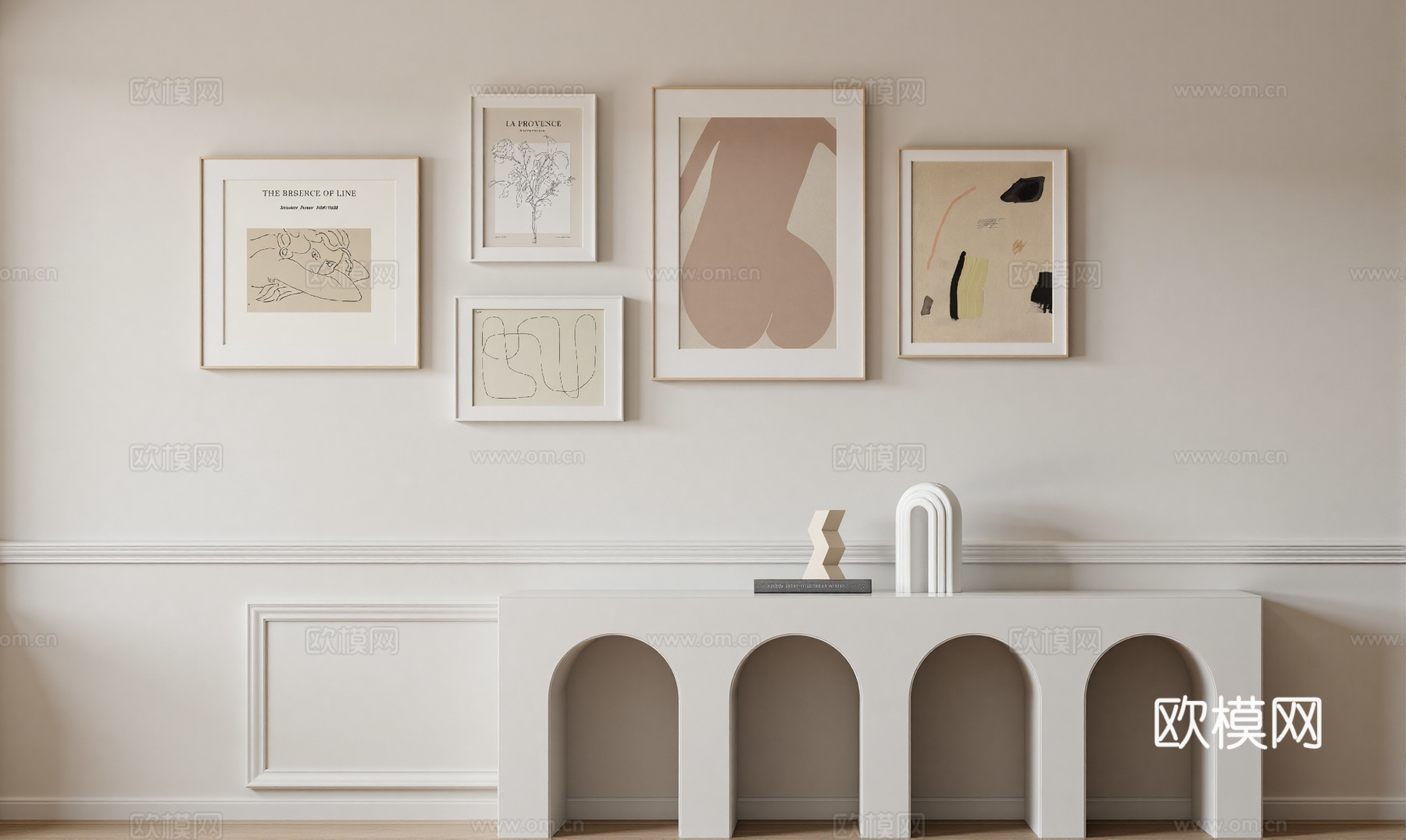 现代挂画端景集合su模型