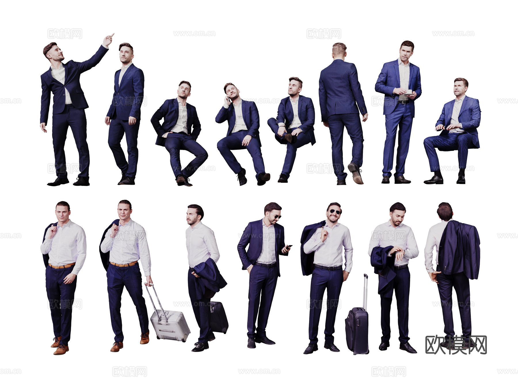 现代人物 男人 女人 商务人物 休闲人物 人物组合su模型