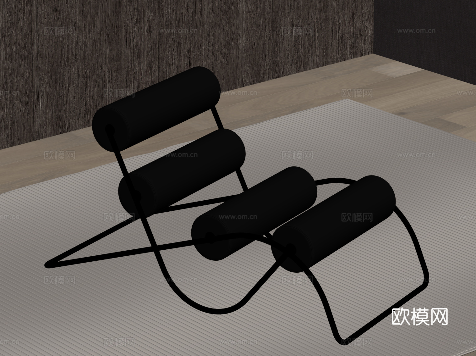 现代意式躺椅 休闲椅su模型
