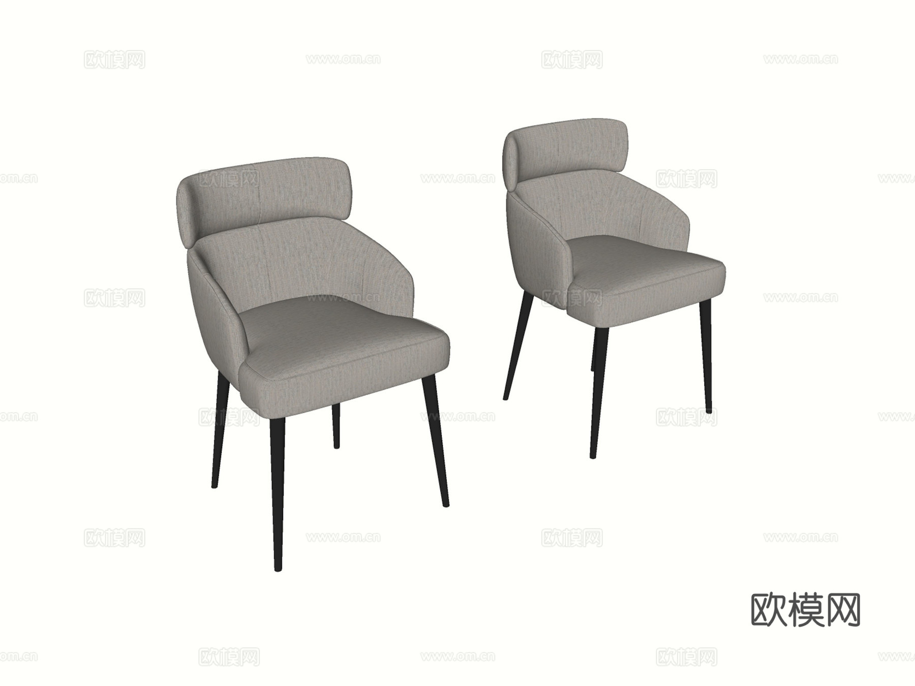 现代餐椅 餐椅su模型